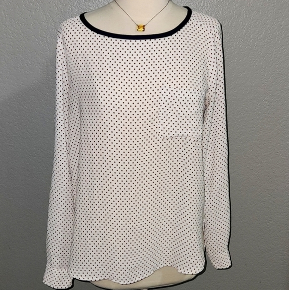 Loft Ann Taylor KATE Navy wide leg Sailor Pants Size 4 Inseam 32' - Picture 6 of 7